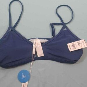 CUPSHE Blue and White Womens Swim Top